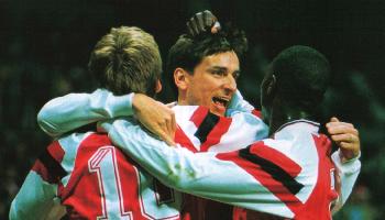 Celebrating his most important goal