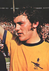 Ray Kennedy with Arsenal at Wembley