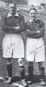 Jack Lambert heading for goal in Arsenal colours