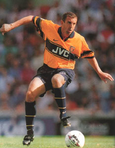 Nigel Winterburn in Arsenal colours
